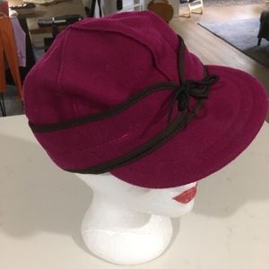 The Original Stormy Cap: Created in 1903.  Bright burgundy with stitched band.